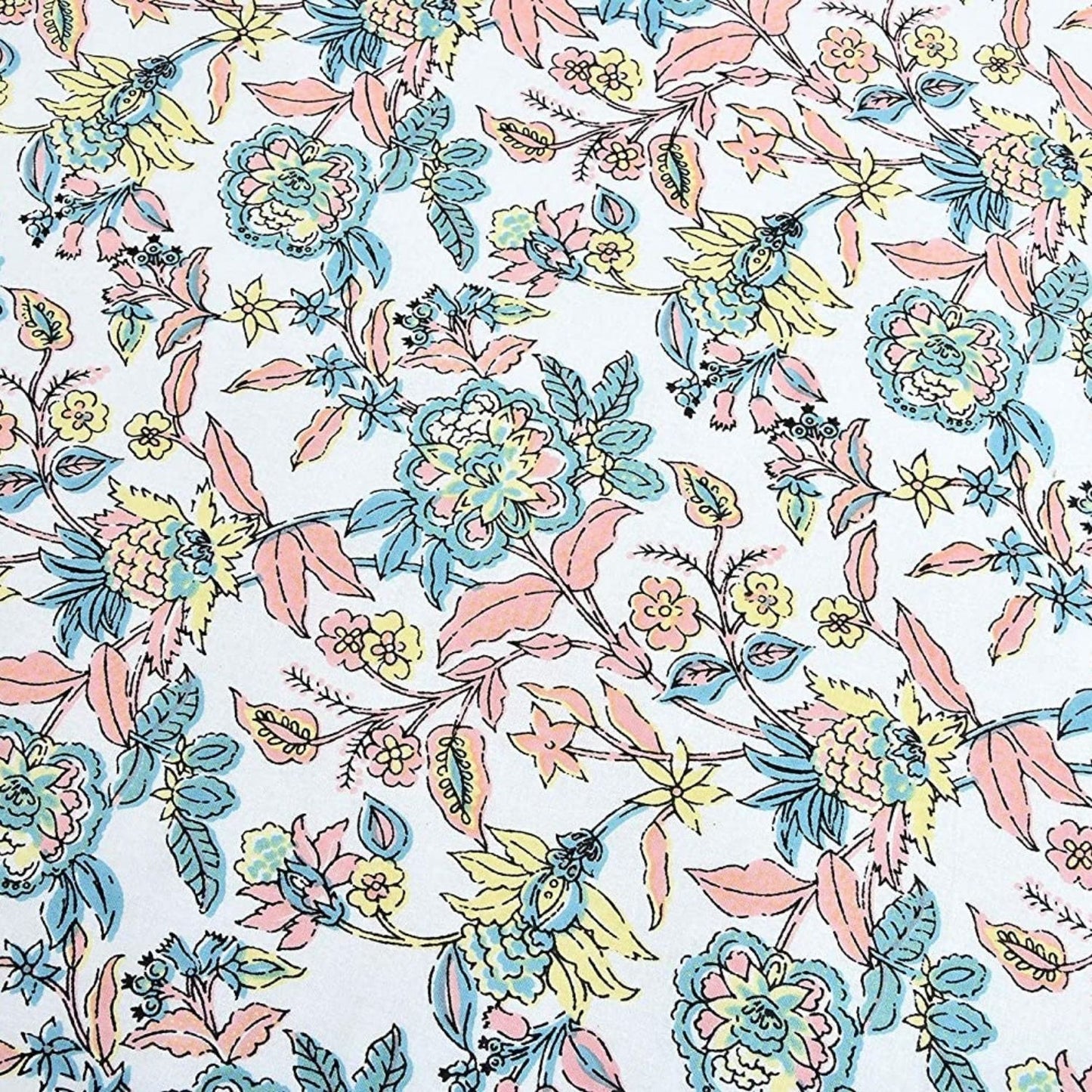 Jaipur Blossom Tale – Ethnic Jaipuri Printed Bedsheet Set with Pillow Covers