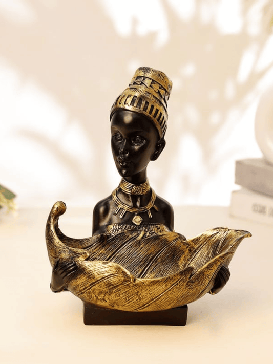 African Lady Decorative Storage Bowl