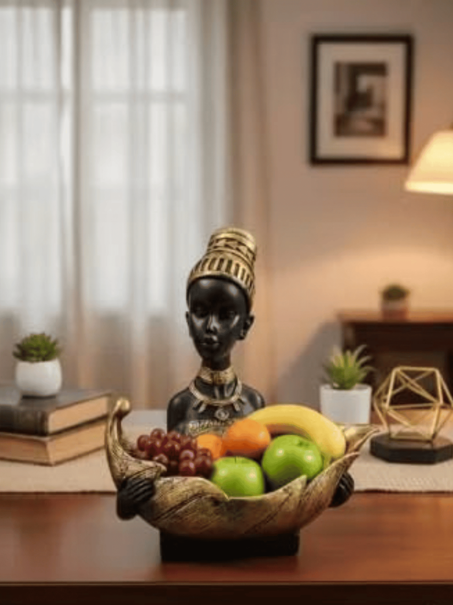 African Lady Decorative Storage Bowl