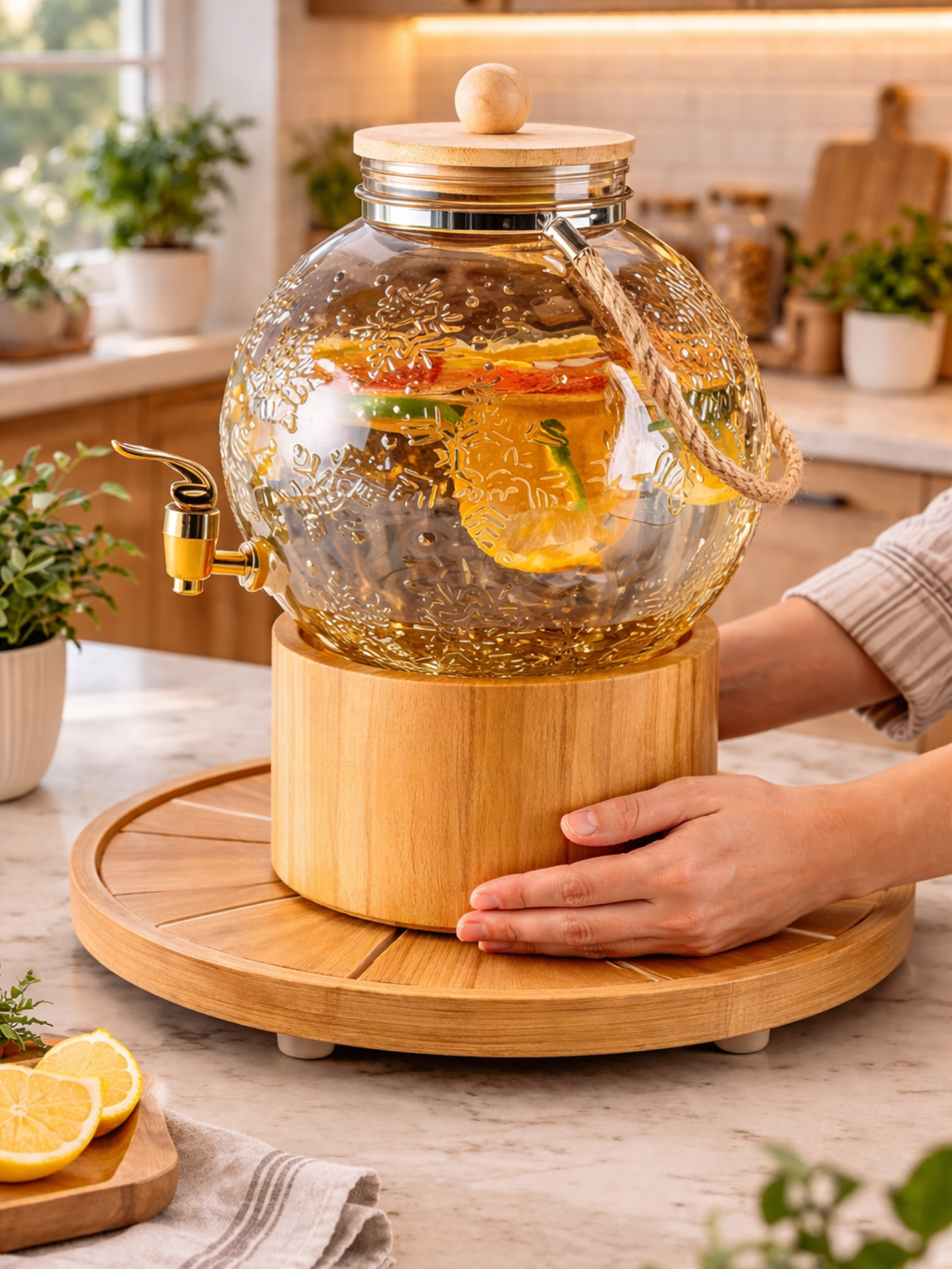 Luxe Globe Glass Beverage Dispenser (4 L)
