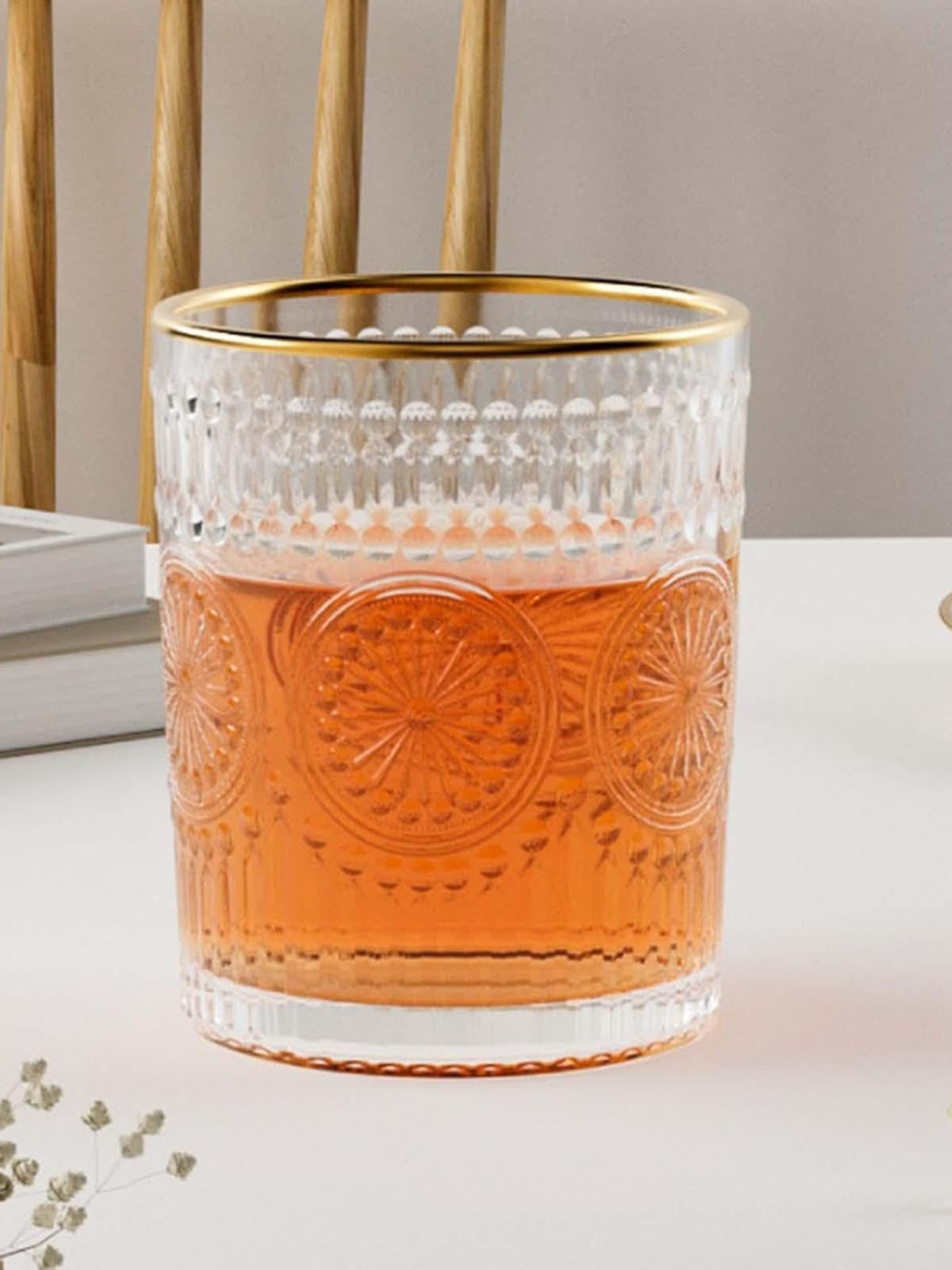 Royal Etched Ribbed Glass
