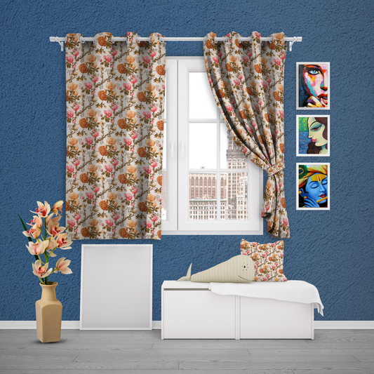 AUTUMN GARDEN ANOKHI HOME WINDOW CURTAIN 5 feet Long x 3.75 Width
