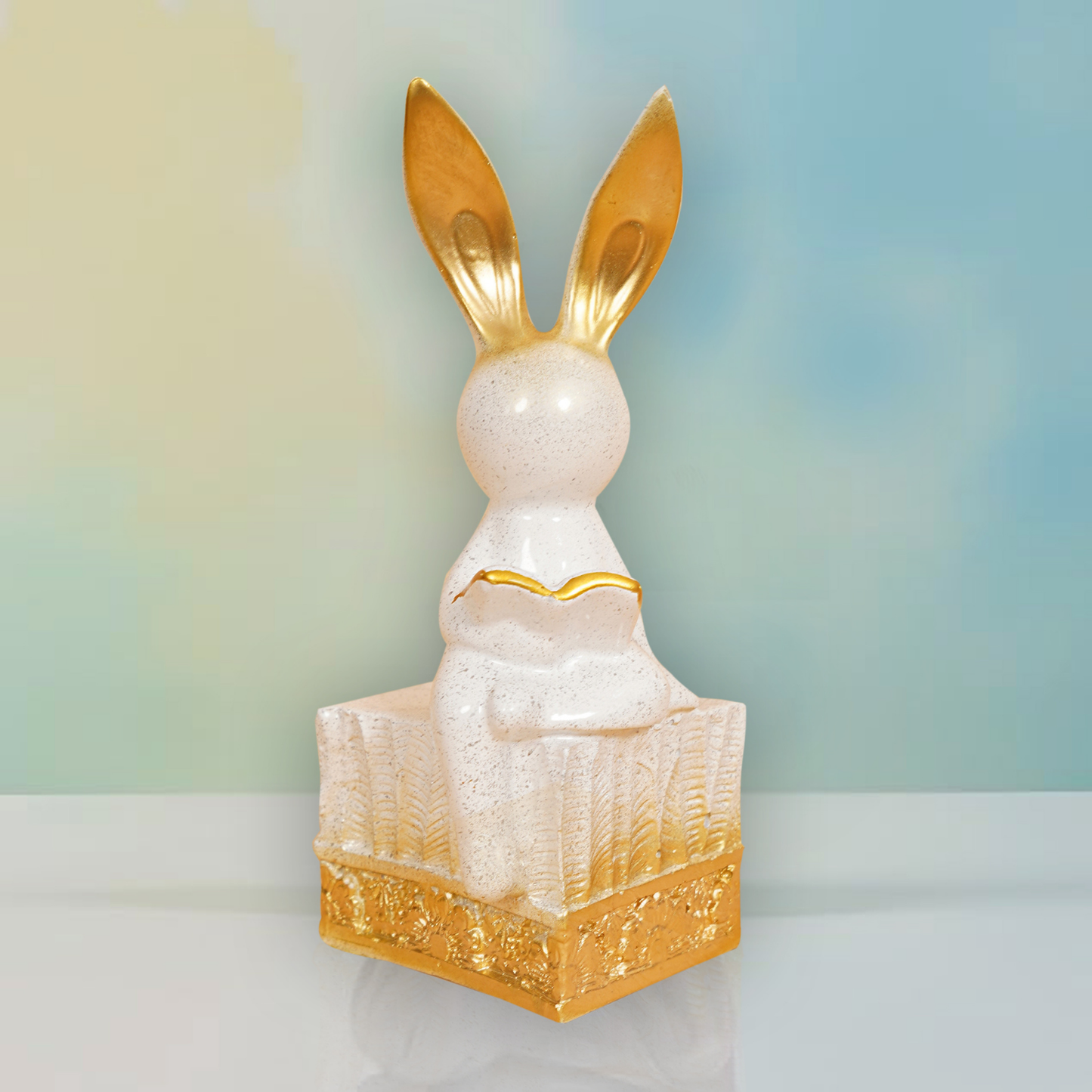 Reader Bunny Figurine