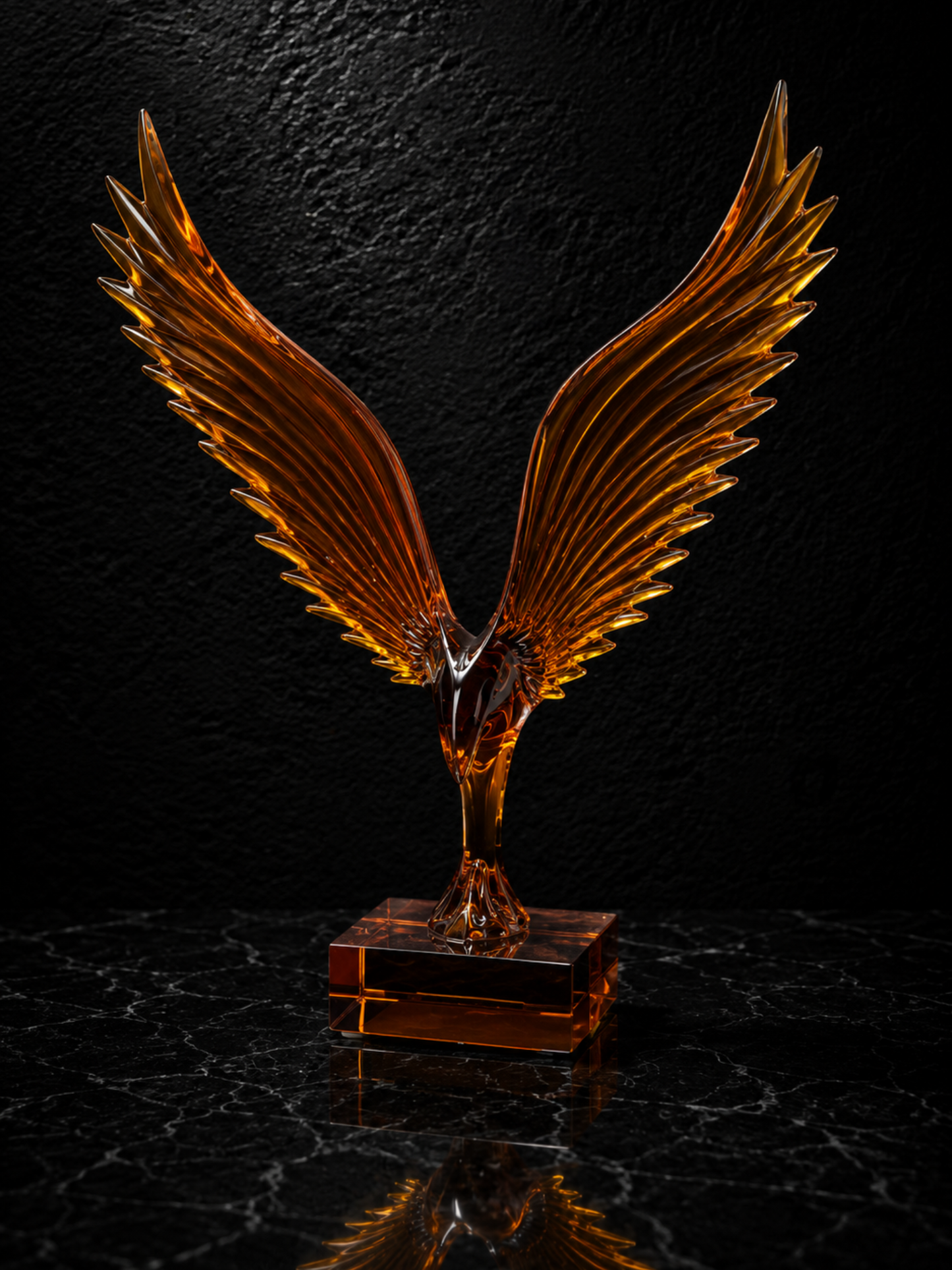 Crystal Phoenix Wings Showpiece