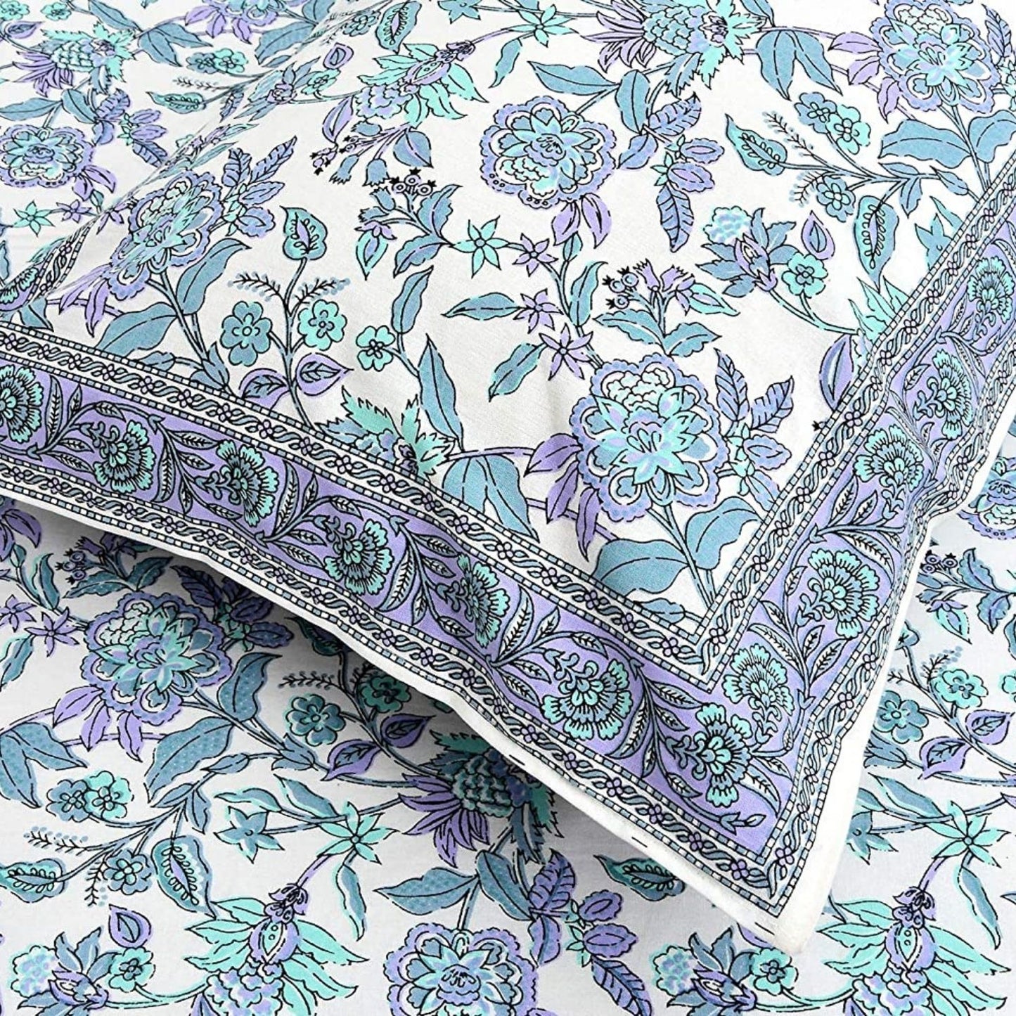 Aangan Phool – Ethnic Jaipuri Printed Bedsheet Set with Pillow Covers