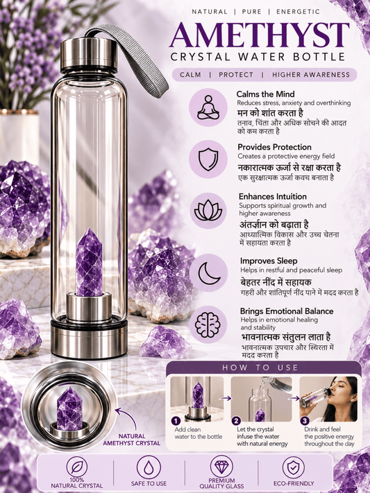 Amethyst Crystal Water Bottle