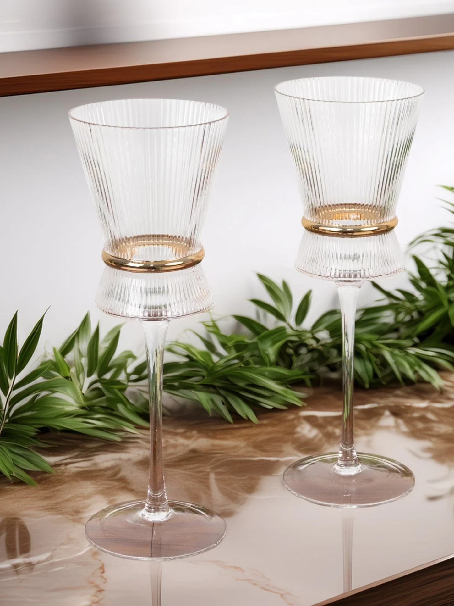 Celeste Ribbed Wine Glass