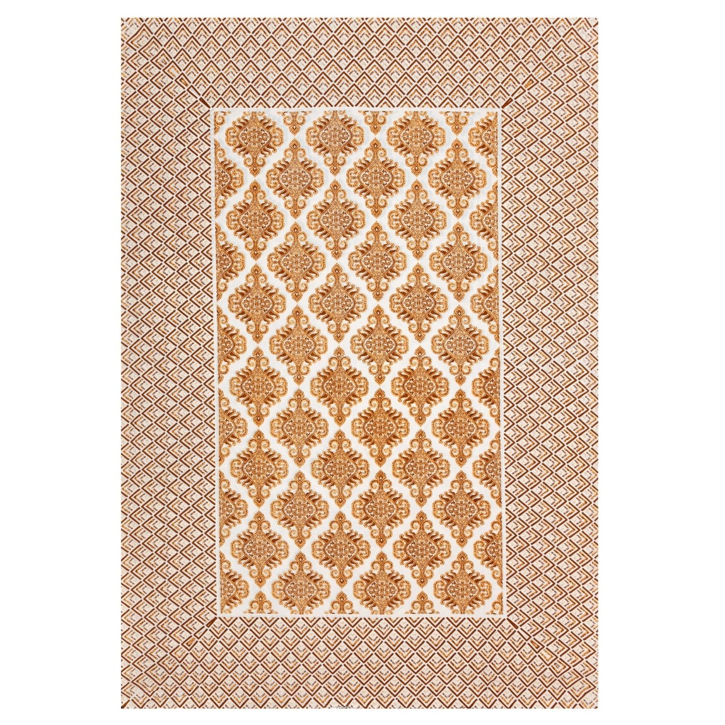 Leafy Medley Sanganeri Single Bedsheet with 1 Pillow Cover Printed Flat Bed Sheet (60" x 90")