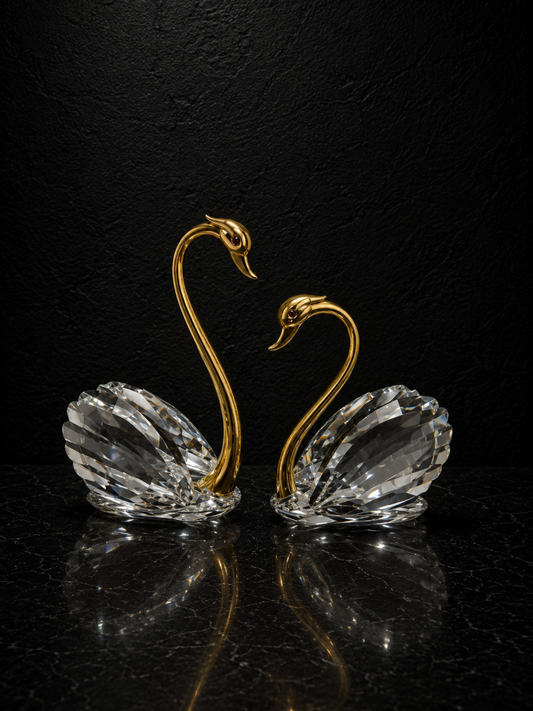 Crystal Grace Swan Pair