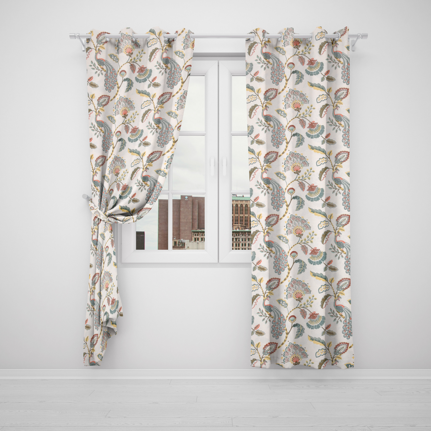 PAISLEY CHARM ANOKHI HOME WINDOW CURTAIN 7 FEET LONG X 3.75 WIDTH