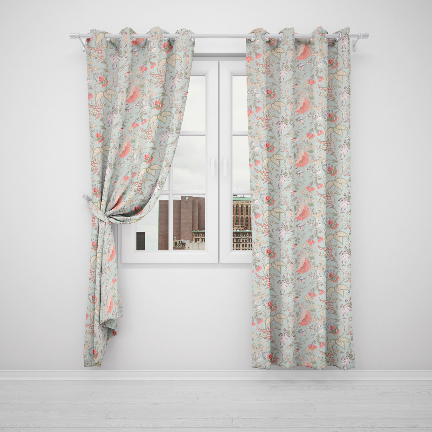 SOFT PETAL ANOKHI HOME WINDOW CURTAIN 7 FEET LONG X 3.75 WIDTH
