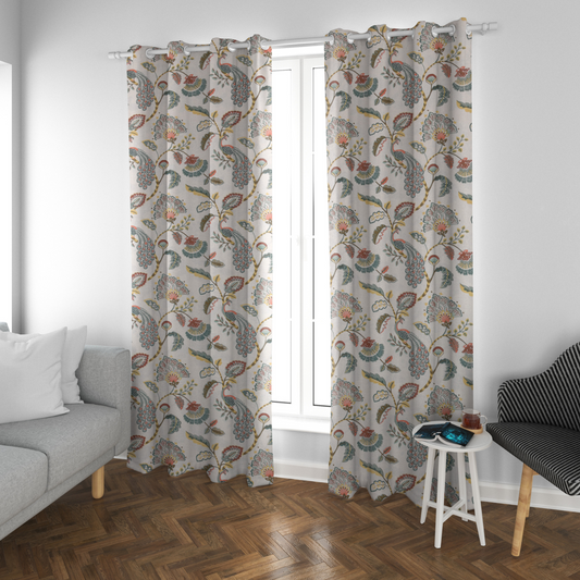 PAISLEY CHARM ANOKHI HOME WINDOW CURTAIN 7 FEET LONG X 3.75 WIDTH