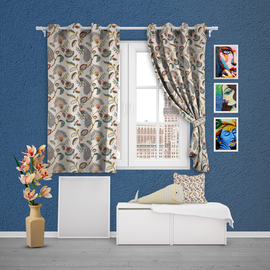 PAISLEY CHARM ANOKHI HOME WINDOW CURTAIN 5 feet Long x 3.75 Width