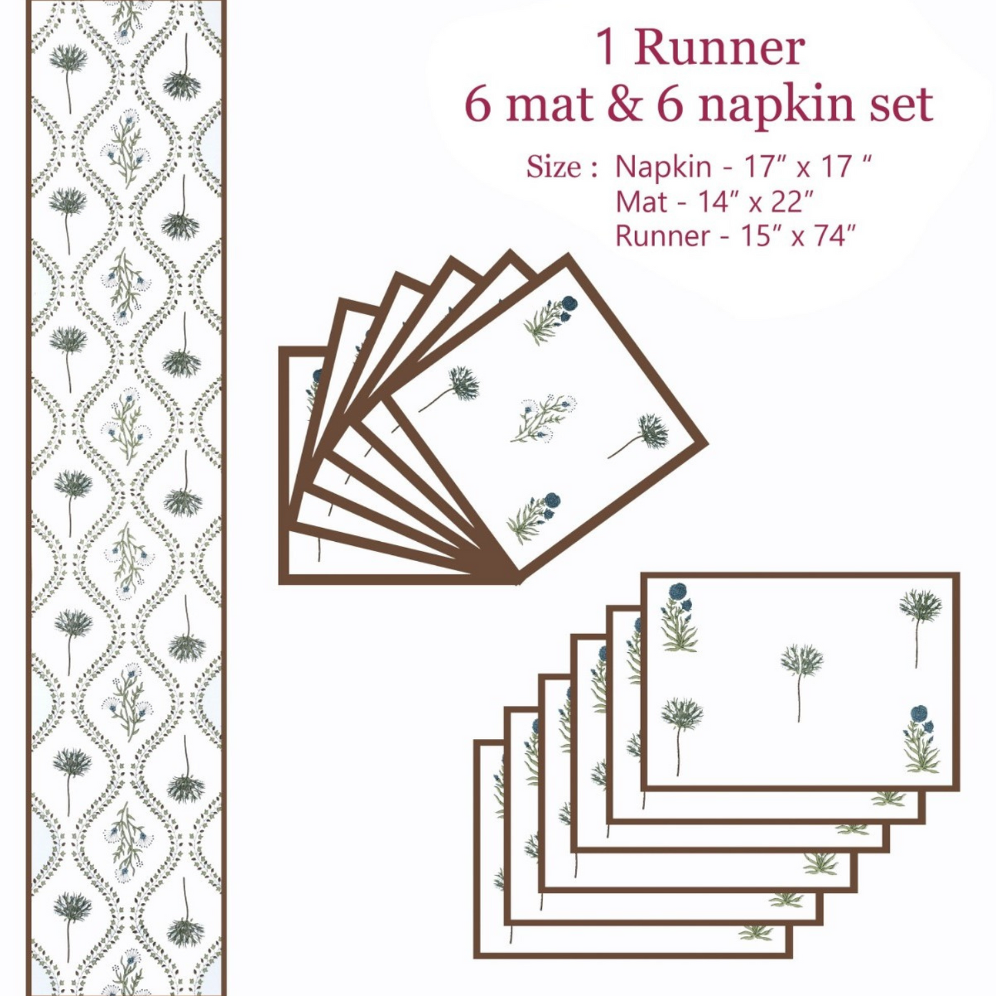 Meadow Bloom Table Mat Set