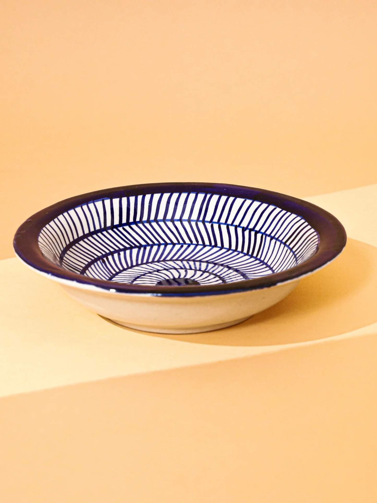 Neel Indigo Kaleidoscope Pasta Plate – 6 Inch