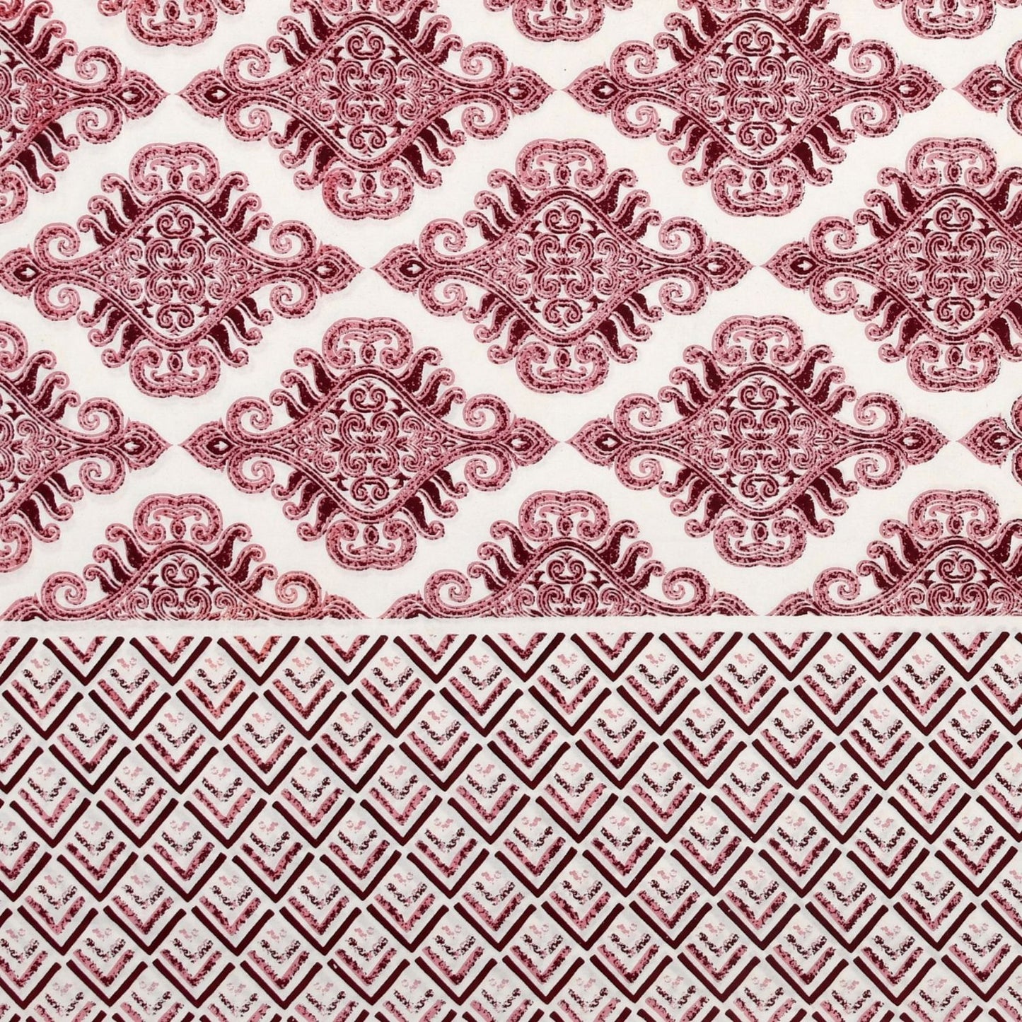 Ethnic Grace Sanganeri Single Bedsheet with 1 Pillow Cover Printed Flat Bed Sheet (60" x 90")
