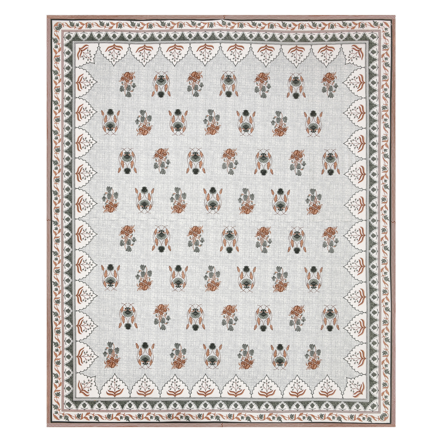Gulmohar Desert Bloom Pure Cotton Double Bedsheet with 2 Pillow Covers