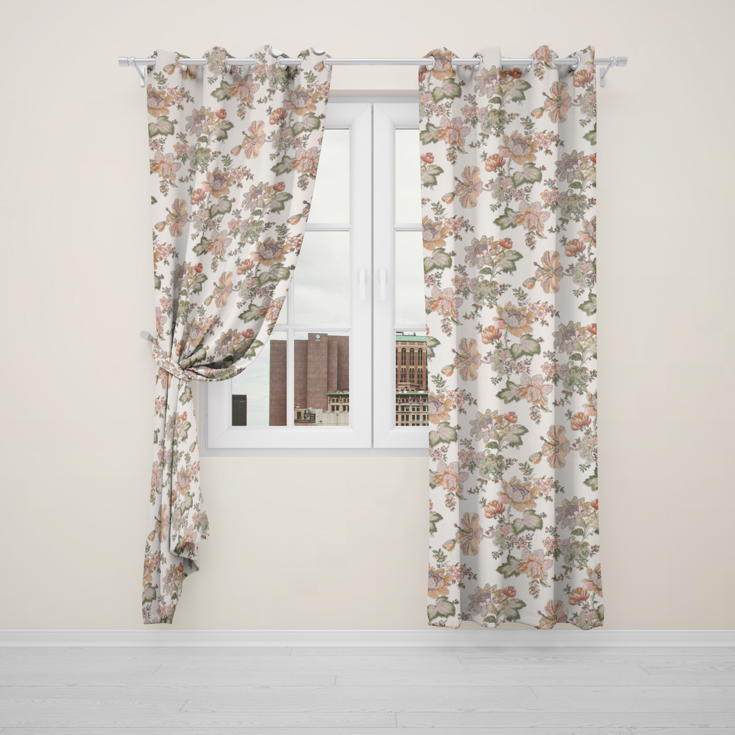 TANGERINE TRAILS ANOKHI HOME WINDOW CURTAIN 7 FEET LONG X 3.75 WIDTH