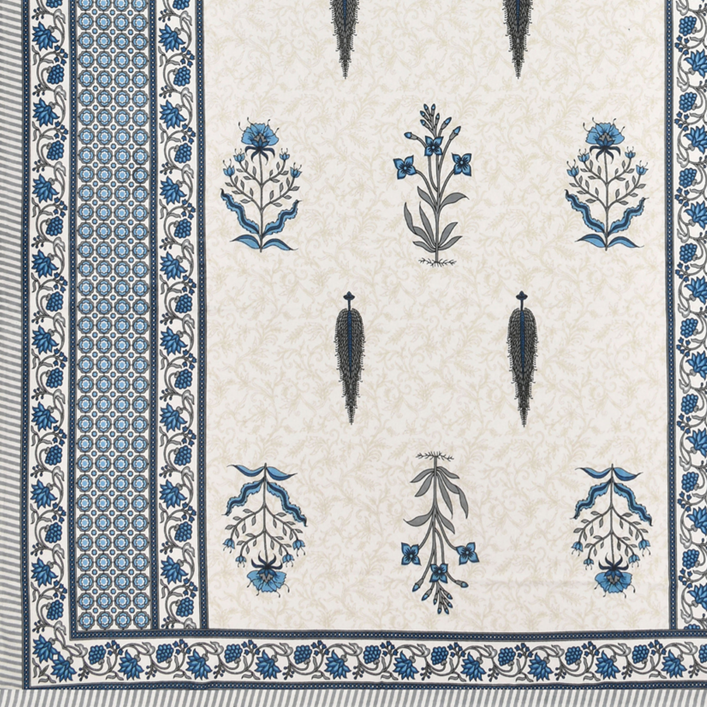 Gulmohar Earthy Whispers Pure Cotton Double Bedsheet with 2 Pillow Covers