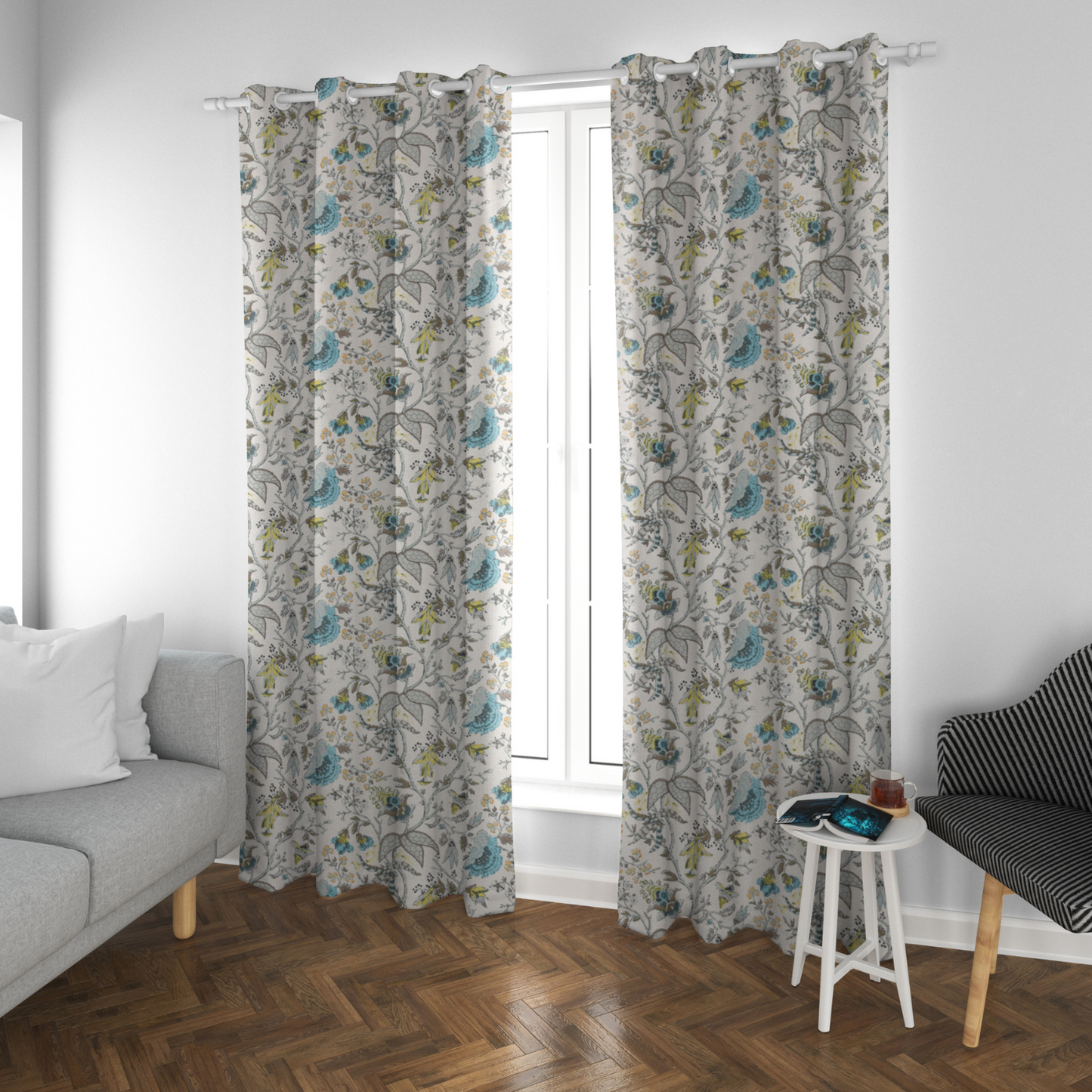 SERENE GARDEN ANOKHI HOME WINDOW CURTAIN 7 FEET LONG X 3.75 WIDTH
