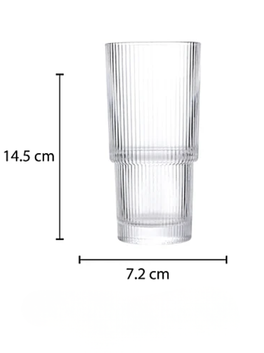 Nordic Ribbed Glass 290 ML (Set of 6)
