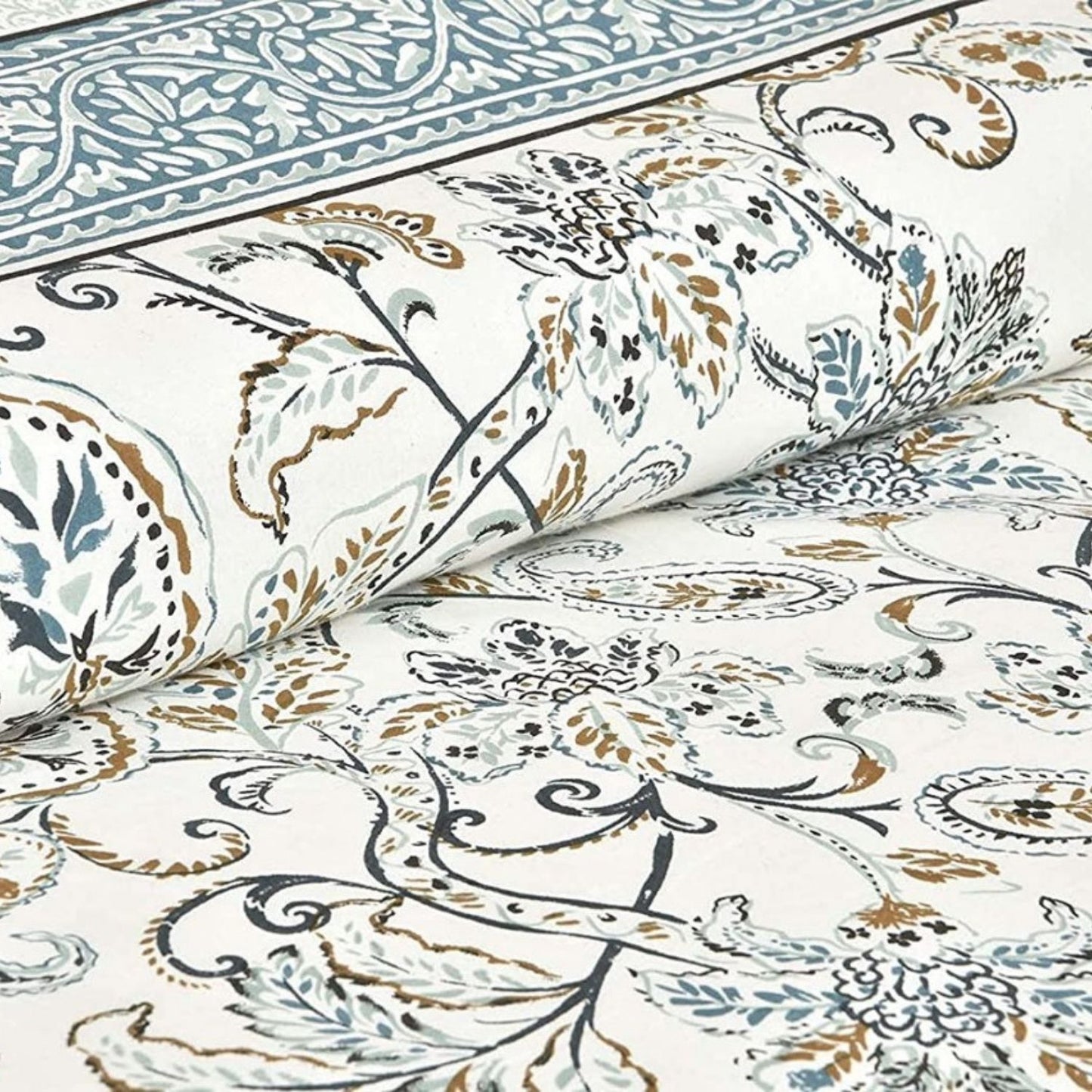 Peacock Breeze Sanganeri Single Bedsheet with 1 Pillow Cover Printed Flat Bed Sheet (60" x 90")