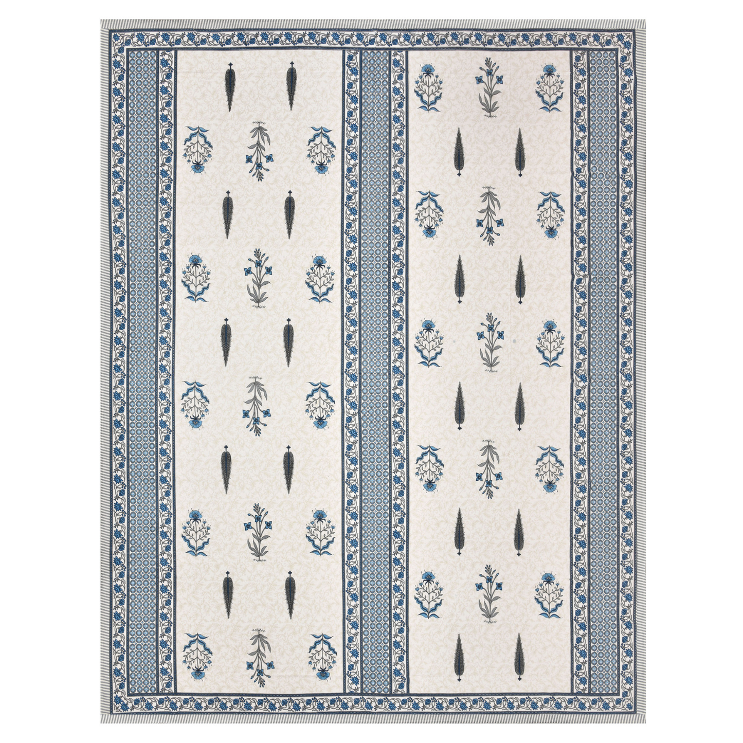 Gulmohar Earthy Whispers Pure Cotton Double Bedsheet with 2 Pillow Covers