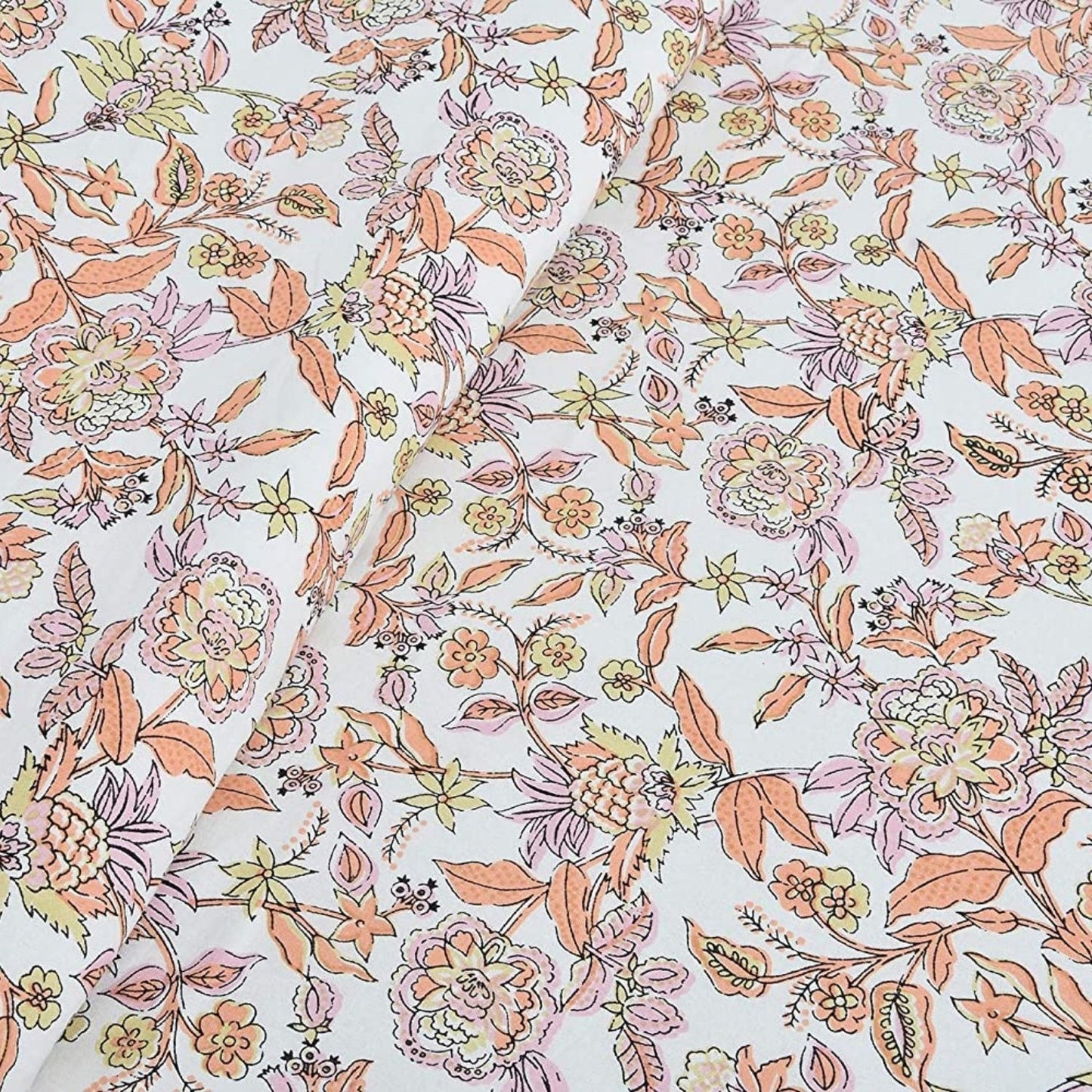 Phoolwadi Essence– Ethnic Jaipuri Printed Bedsheet Set with Pillow Covers