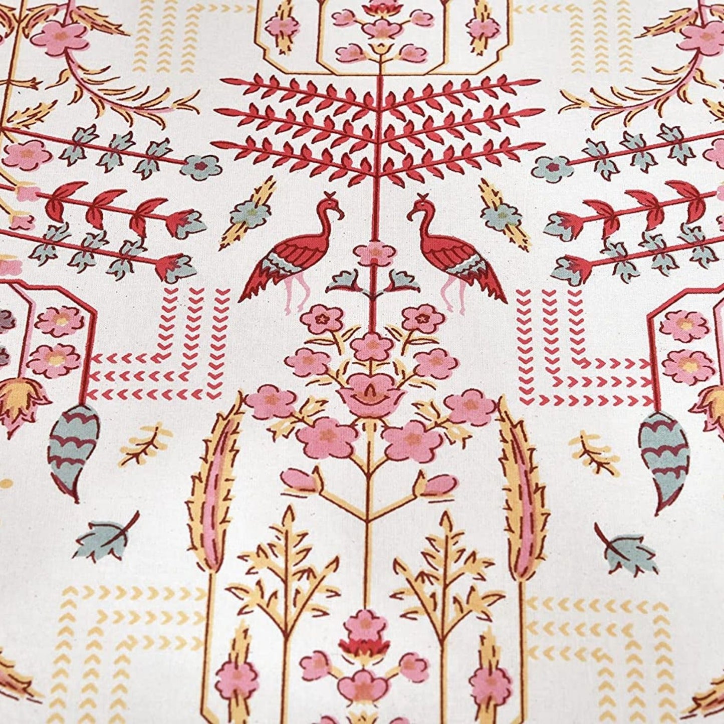 Pastel Serenity Sanganeri Single Bedsheet with 1 Pillow Cover Printed Flat Bed Sheet (60" x 90")