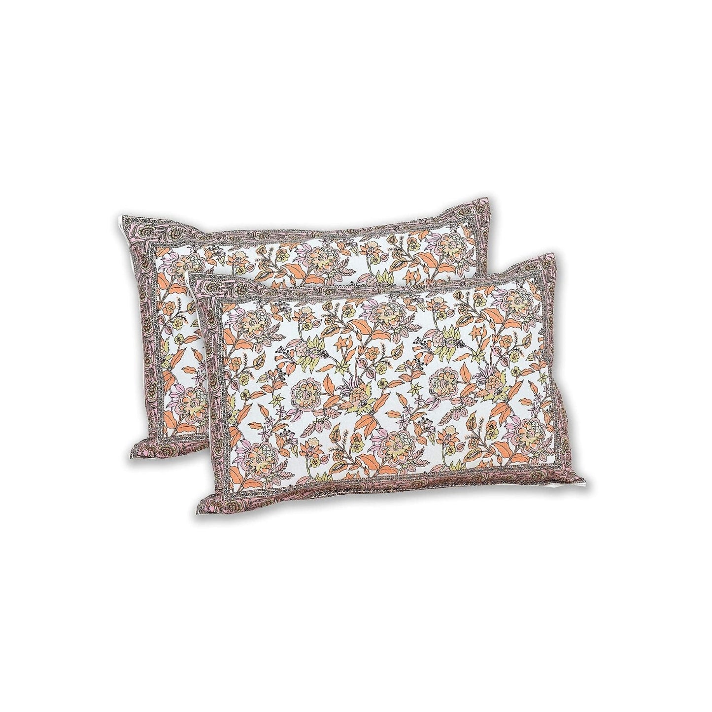 Phoolwadi Essence– Ethnic Jaipuri Printed Bedsheet Set with Pillow Covers