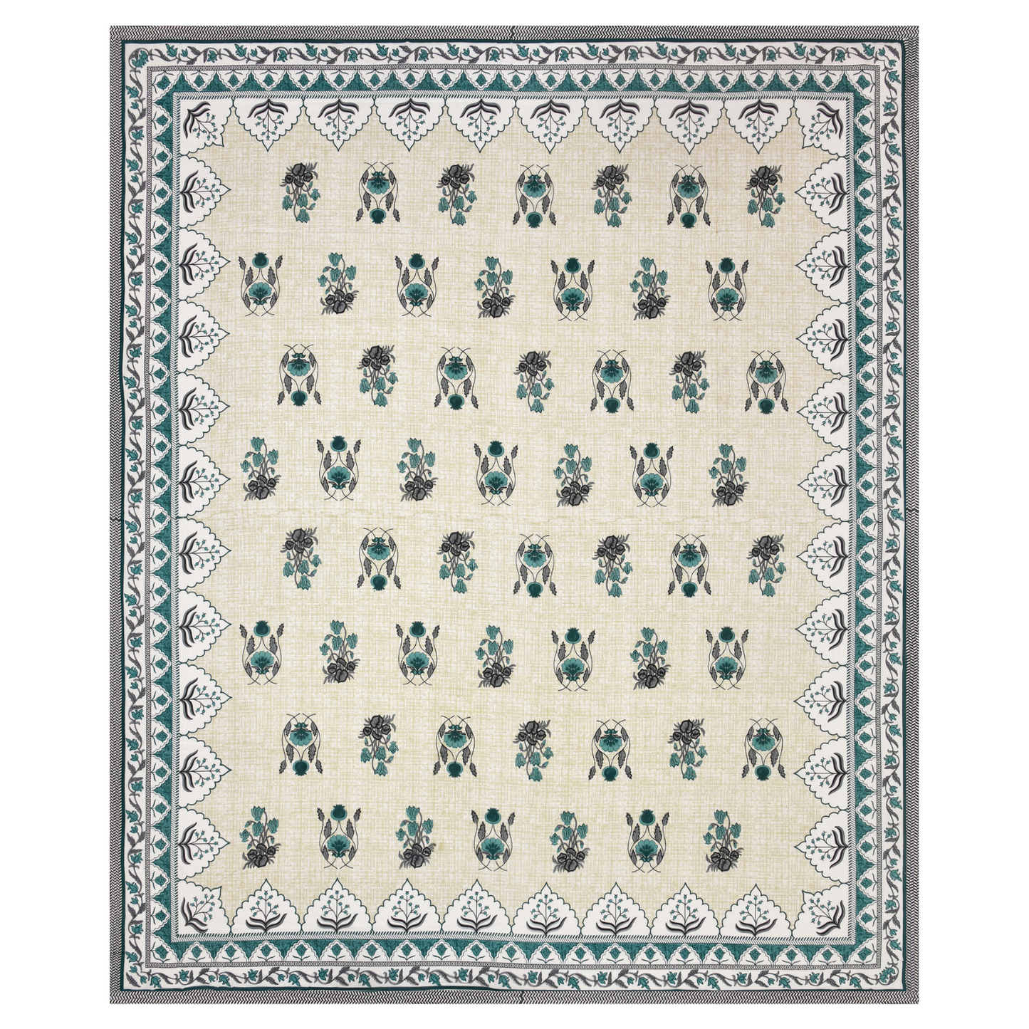Gulmohar Spice Garden Pure Cotton Double Bedsheet with 2 Pillow Covers