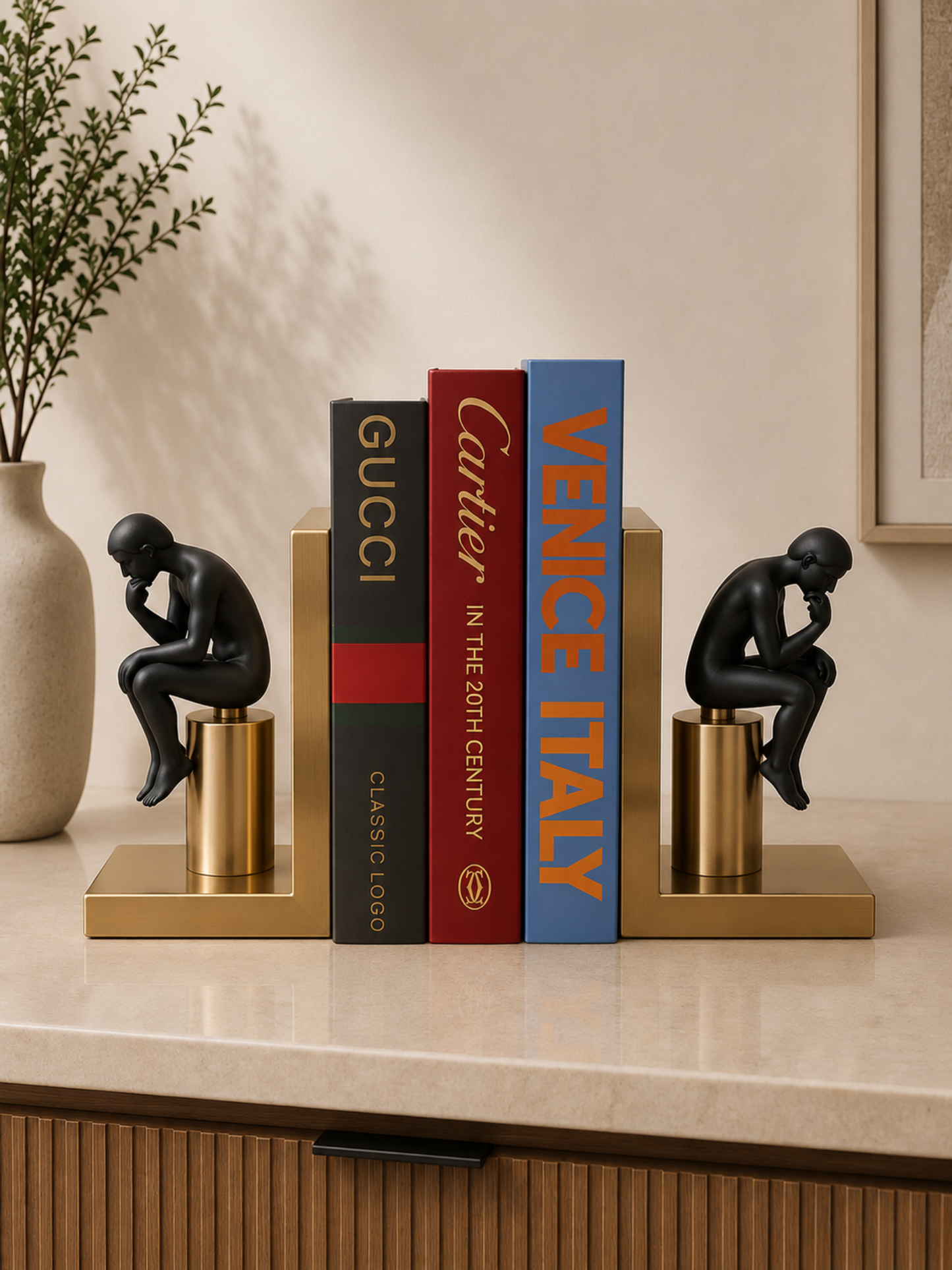 Thinker Bookend Set