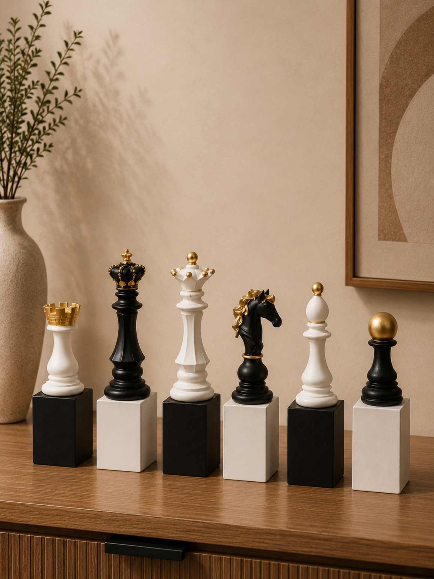 Royal Chess Pieces Showpiece Set