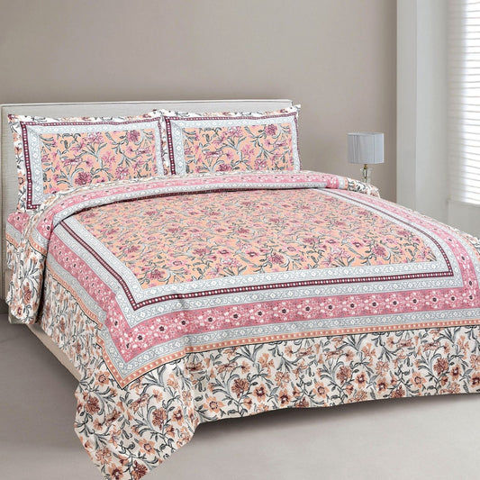 Ghar Angan – Ethnic Jaipuri Printed Bedsheet Set with Pillow Covers