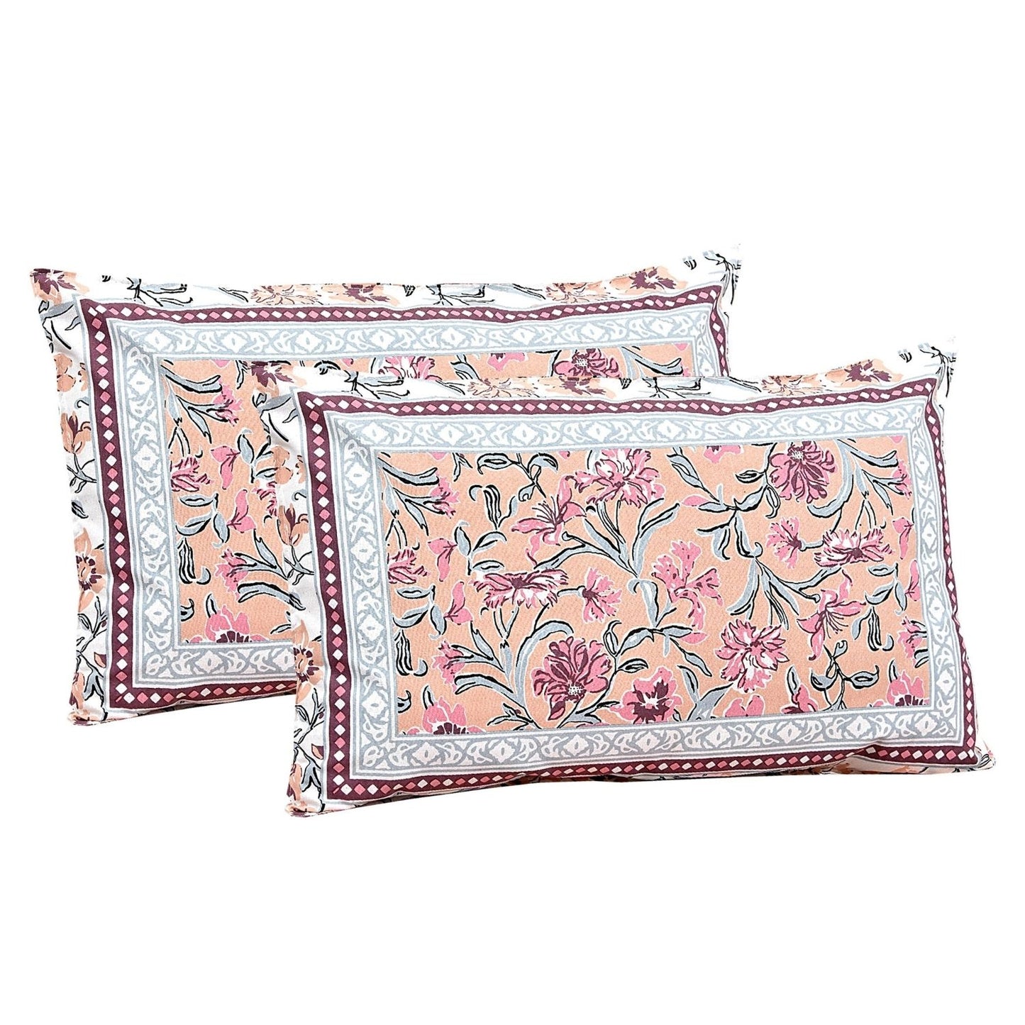 Ghar Angan – Ethnic Jaipuri Printed Bedsheet Set with Pillow Covers