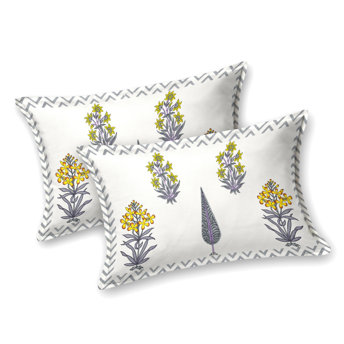 Kalakriti Sunleaf Whisper Pure Cotton Double Bedsheet with 2 Pillow Covers