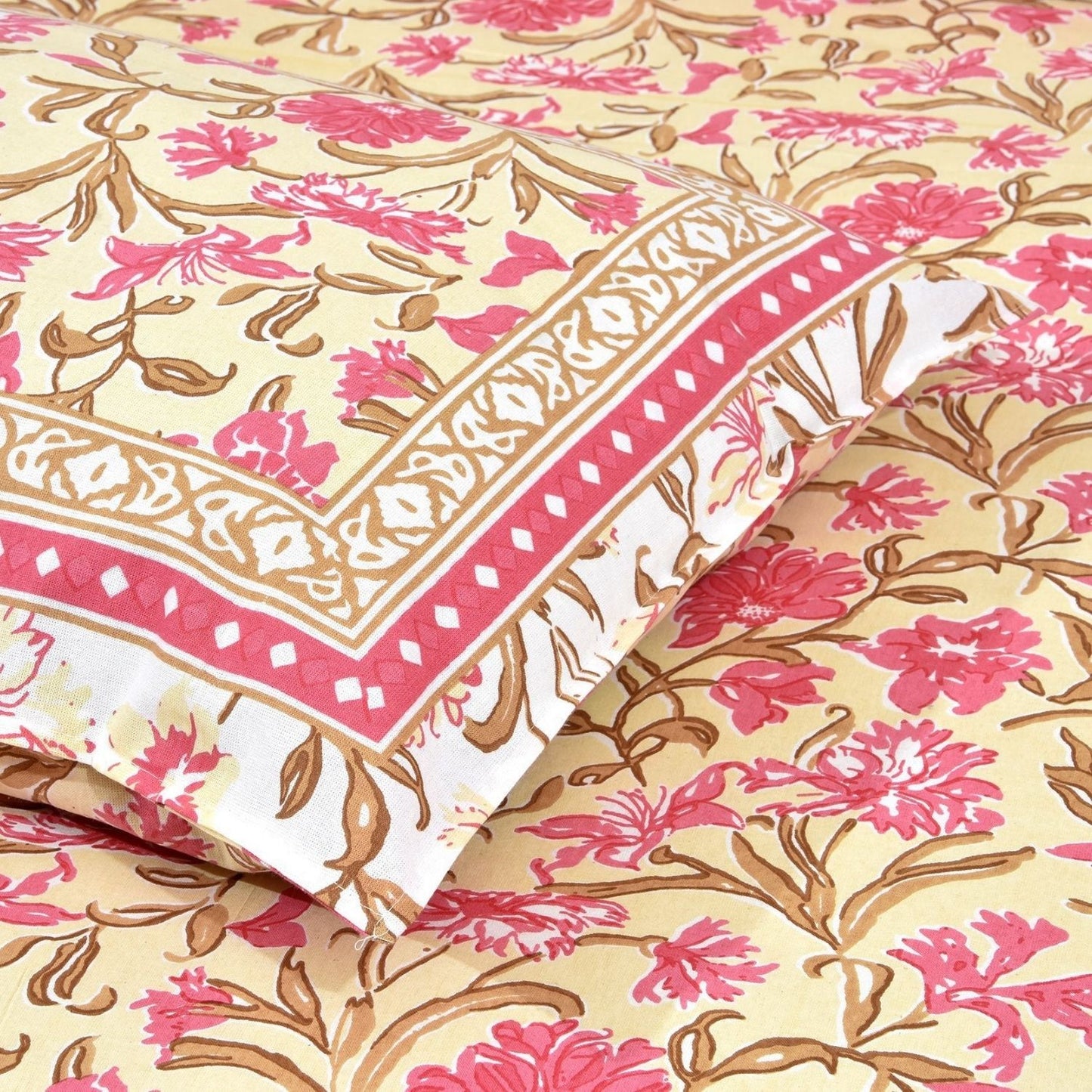 Parampara Print – Ethnic Jaipuri Printed Bedsheet Set with Pillow Covers