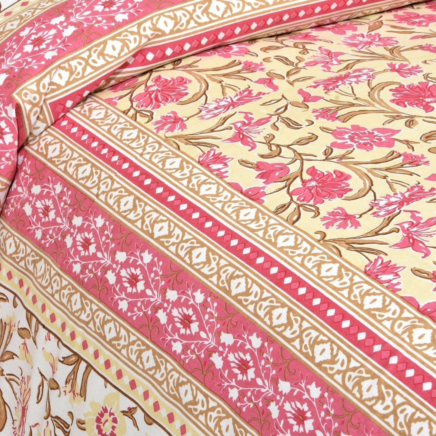 Parampara Print – Ethnic Jaipuri Printed Bedsheet Set with Pillow Covers