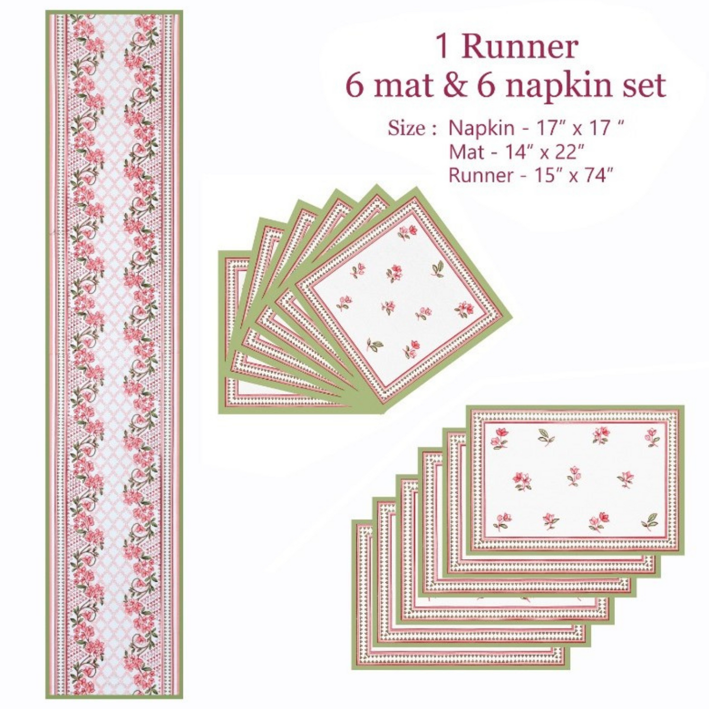 Wild Bloom Table Mat Set
