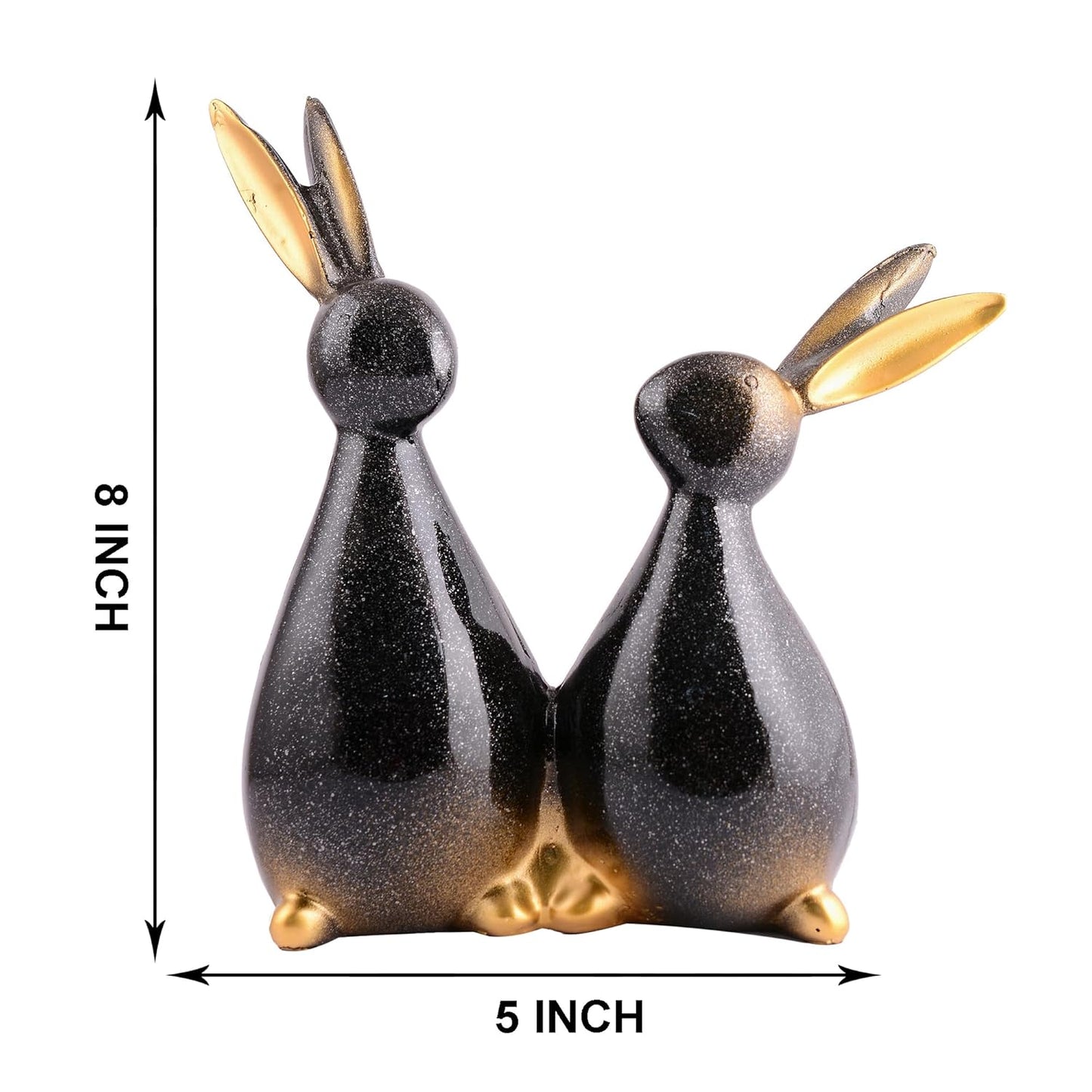 Whimsical Rabbit Couple Figurine