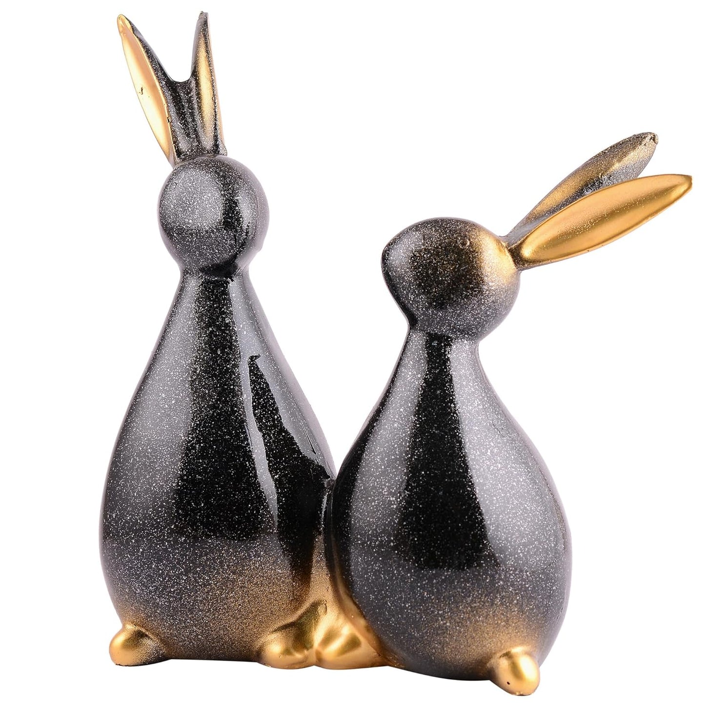 Whimsical Rabbit Couple Figurine