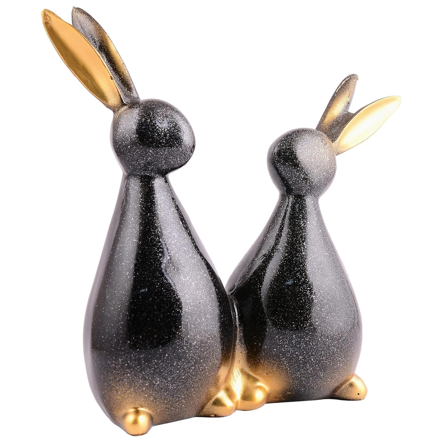 Whimsical Rabbit Couple Figurine