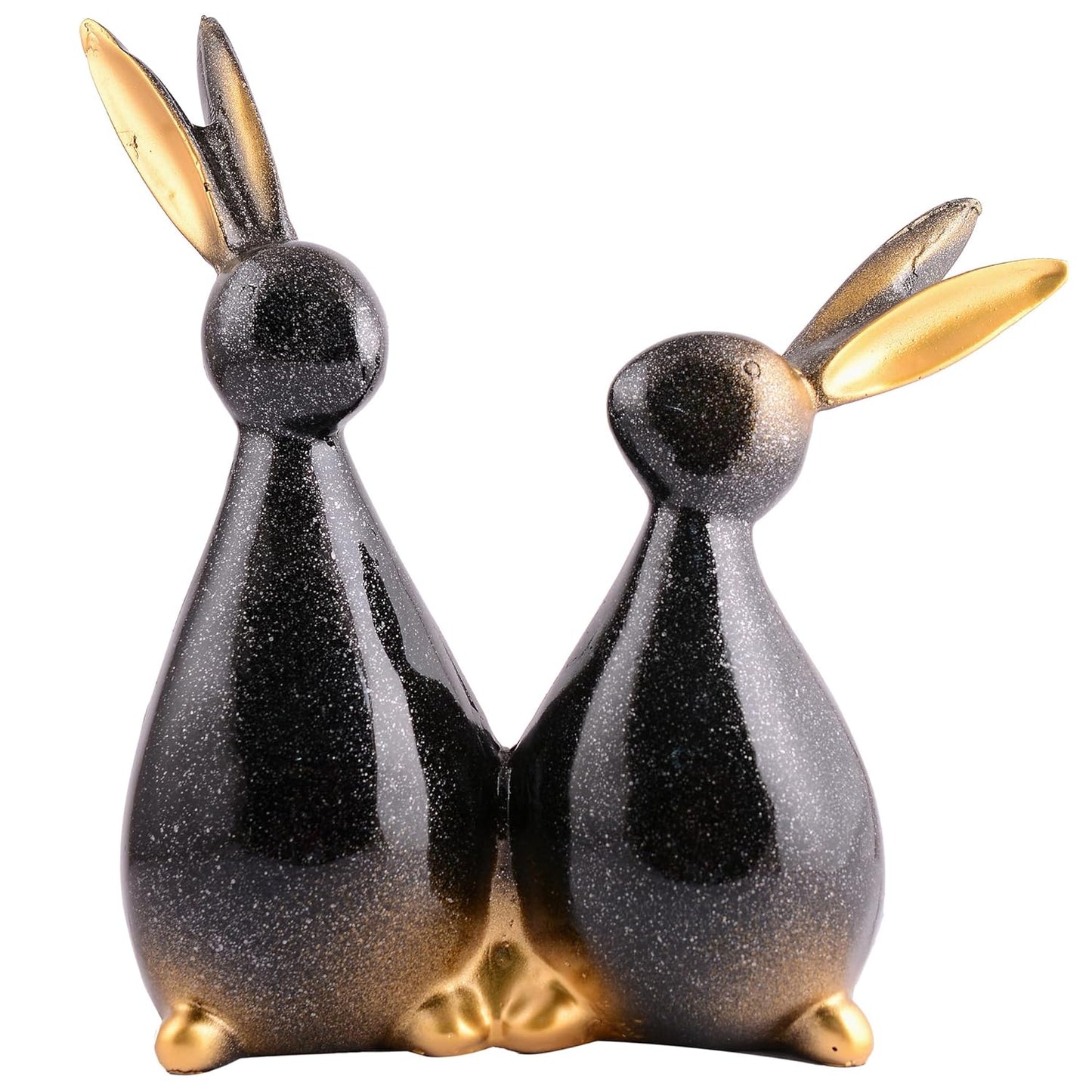 Whimsical Rabbit Couple Figurine