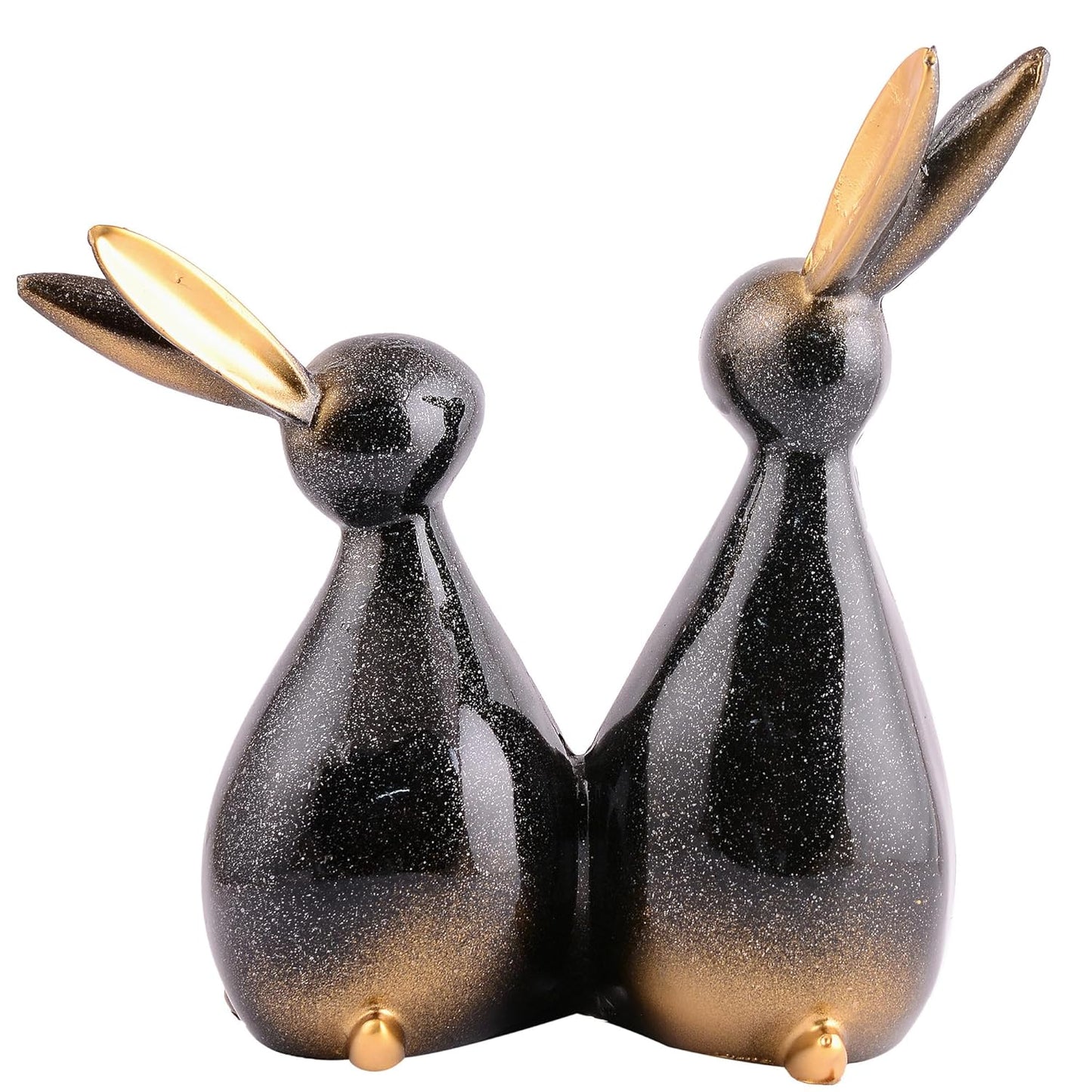 Whimsical Rabbit Couple Figurine