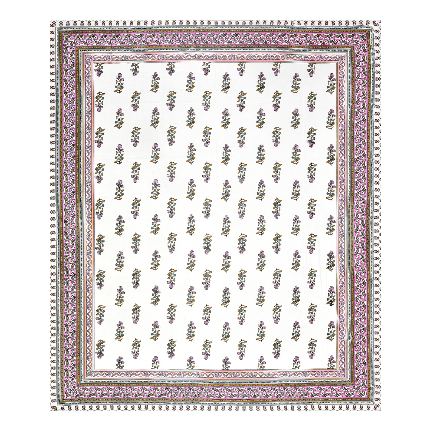 Kalakriti Gulbahar Grace Pure Cotton Double Bedsheet with 2 Pillow Covers