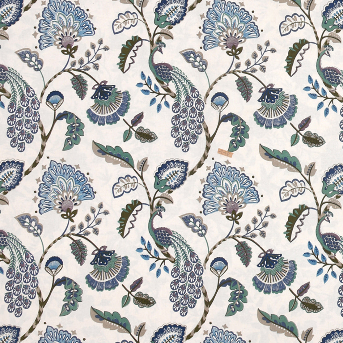 BLUEBIRD BOTANICA ANOKHI HOME WINDOW CURTAIN 9 FEET LONG X 3.75 WIDTH PAIR