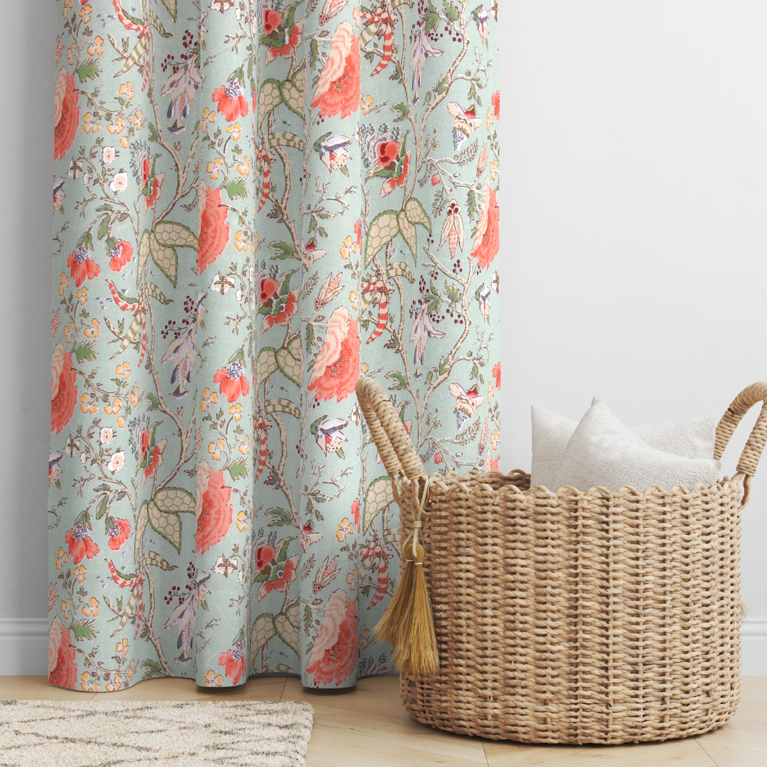 SOFT PETAL ANOKHI HOME WINDOW CURTAIN 9 FEET LONG X 3.75 WIDTH PAIR