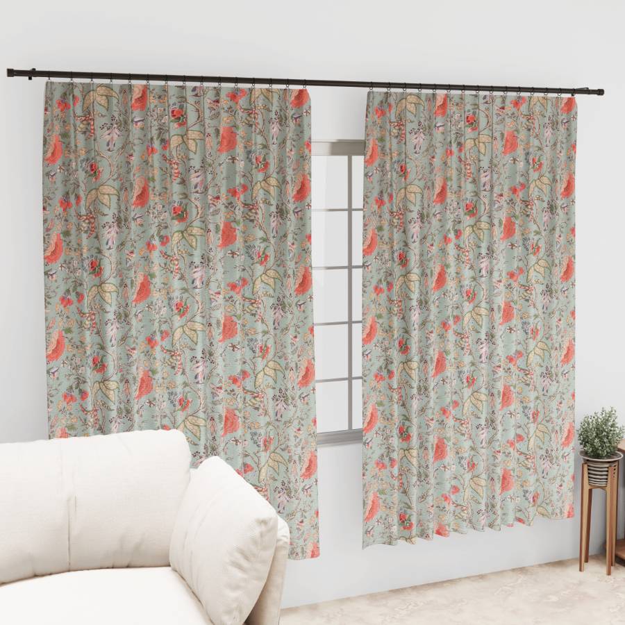 SOFT PETAL ANOKHI HOME WINDOW CURTAIN 7 FEET LONG X 3.75 WIDTH