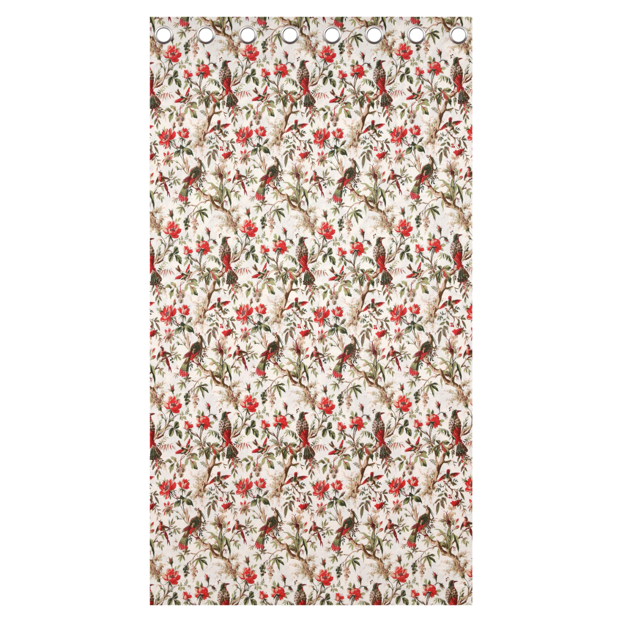 BOTANICAL BIRDS ANOKHI HOME WINDOW CURTAIN 7 FEET LONG X 3.75 WIDTH
