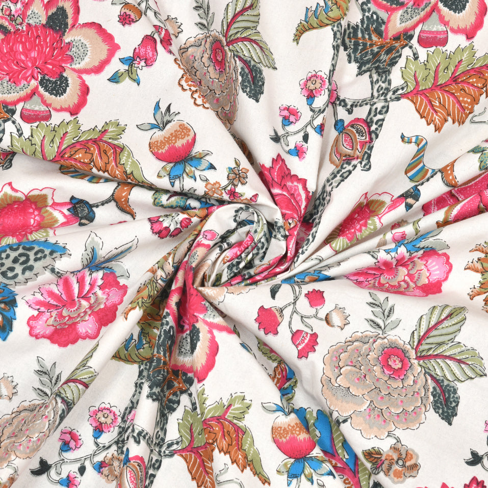 FLORAL FIESTA ANOKHI HOME WINDOW CURTAIN 5 feet Long x 3.75 Width